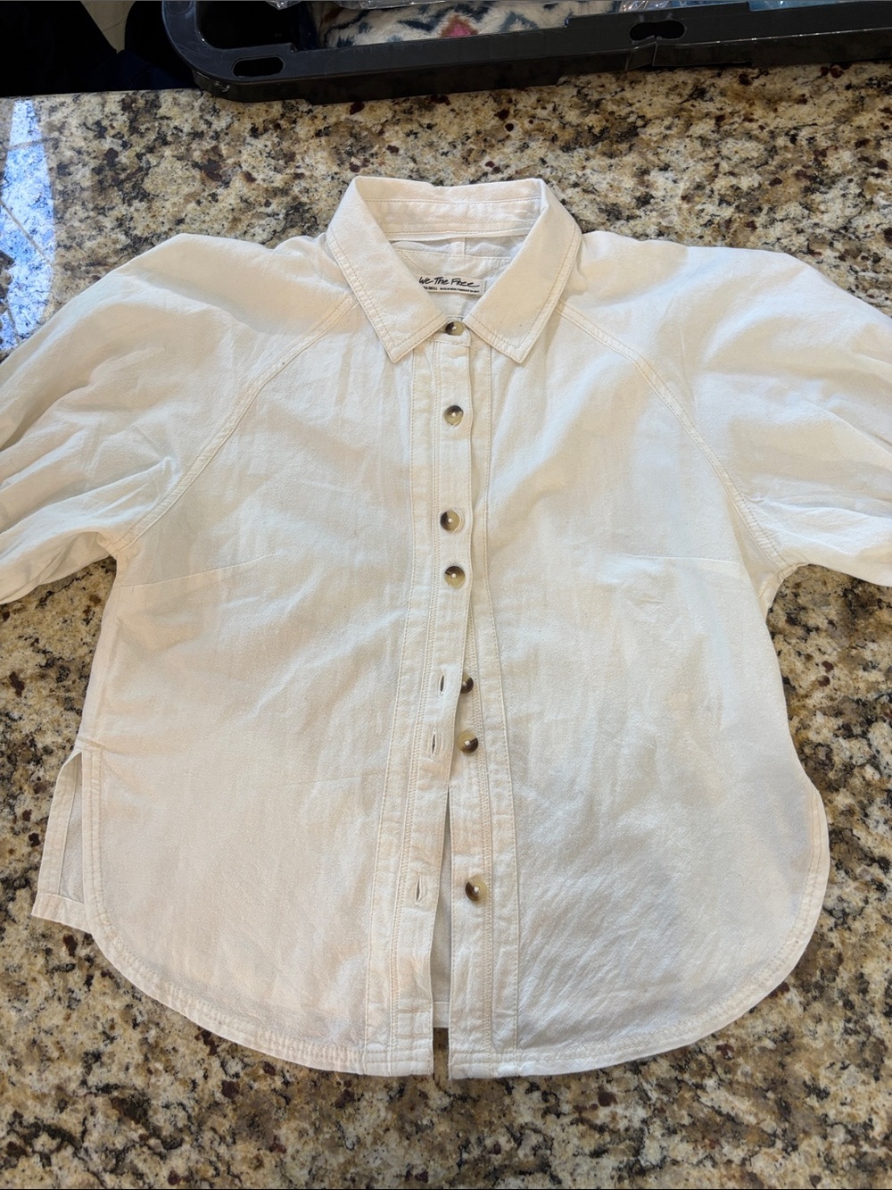 Women’s White Button-Front Shirt